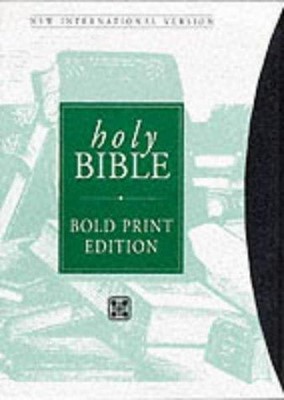 NIV Bold Print Reference Bible Black (Leather Binding)