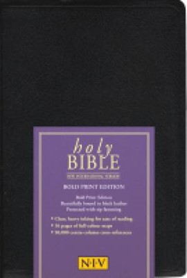 NIV Bold Print Reference Bible (Leather Binding)