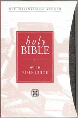 NIV Popular Bible with Bible Buide Black (Leather Binding)