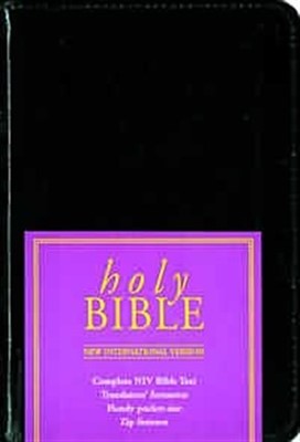 NIV Pocket Version Bible with Zip Black (Leather Binding)