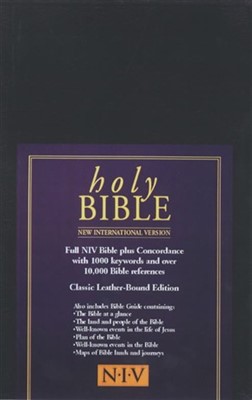NIV Popular Bible with Concordance (Leather Binding)