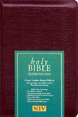 NIV Popular Bible with Zip Black (Leather Binding)