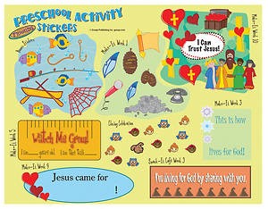 FaithWeaver Friends Preschool Activity Stickers, Fall 2018 (Stickers)