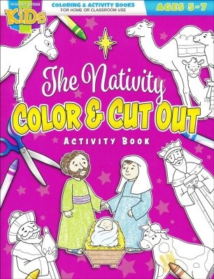 The Nativity Color and Cut Out Activity Book (Paperback)