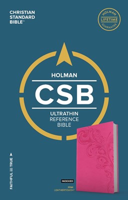 CSB Ultrathin Reference Bible, Pink Leathertouch, Indexed (Imitation Leather)