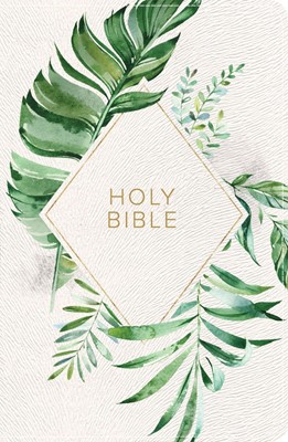 CSB On-the-Go Bible, White Floral Textured LeatherTouch (Imitation Leather)
