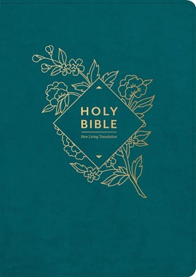 NLT Holy Bible, Giant Print, Teal, Red Letter (Genuine Leather)