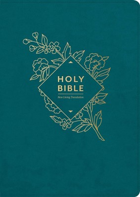 NLT Holy Bible, Giant Print, Red Letter, Teal Blue (Genuine Leather)