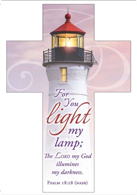 For You Light My Lamp Bookmark Cross (pack of 25) (Bookmark)
