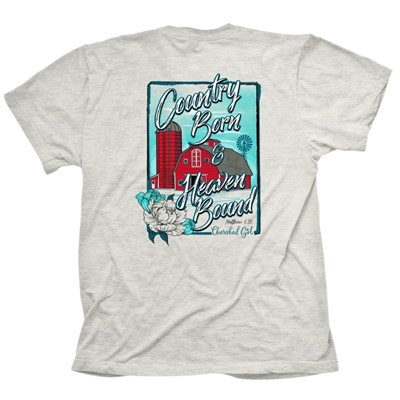 Country Born Cherished Girl T-Shirt, Medium (General Merchandise)