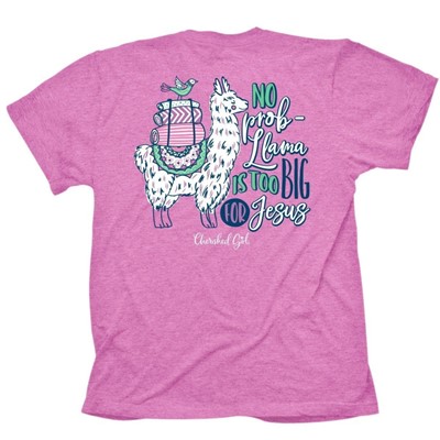 No Prob Llama Cherished Girl T-Shirt, Medium (General Merchandise)