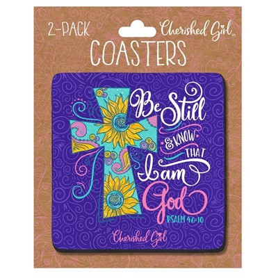 Be Still Cherished Girl Drink Coasters (2-pack) (General Merchandise)