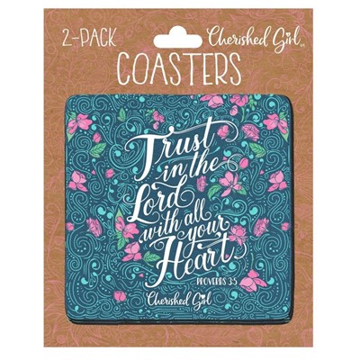 Trust in the Lord Cherished Girl Drink Coasters (2-pack) (General Merchandise)