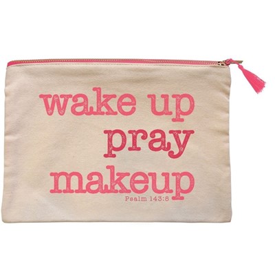 Wakeup Pray Canvas Zipper Bag (General Merchandise)