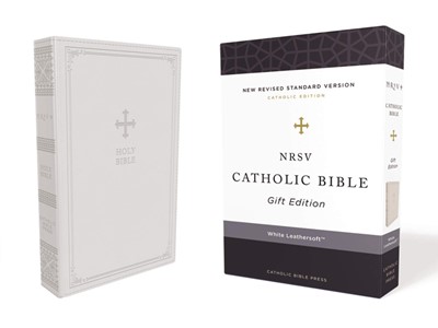 NRSV Catholic Bible, White, Comfort Print (Imitation Leather)