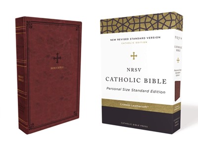 NRSV Personal Size Catholic Bible, Red, Comfort Print (Imitation Leather)