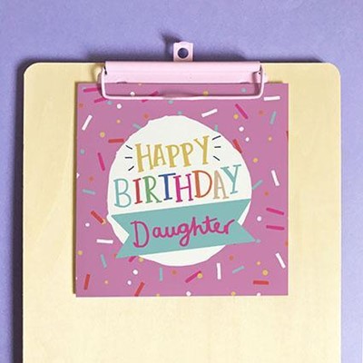 Happy Birthday Daughter Greeting Card & Envelope (Cards)