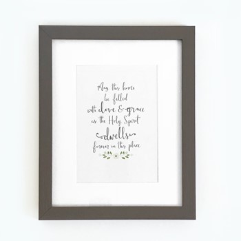 May This Home Framed Print, Grey (10x8) (General Merchandise)