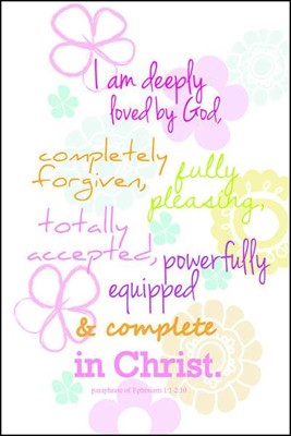 I am Deeply Loved (flowers) A6 Card (Cards)