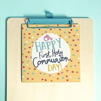 Oh Happy First Holy Communion Day Greeting Card & Envelope (Cards)