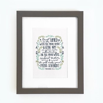 Trust in the Lord Framed Print, Grey (10x8) (General Merchandise)