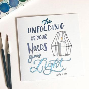 The Unfolding of Your Words Card & Envelope (Cards)