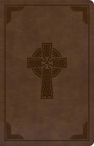 CSB Large Print Personal Size Reference Bible, Brown Celtic