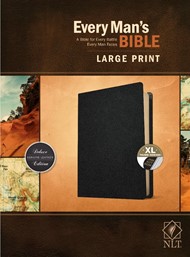 NLT Every Man's Bible, Large Print, Black, Indexed