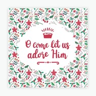 O Come Let Us Adore Him Christmas Cards (pack of 10)