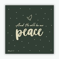He Will be Our Peace (green) Christmas Cards (pack of 10)