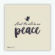 He Will Be Our Peace (white) Christmas Cards (pack of 10)