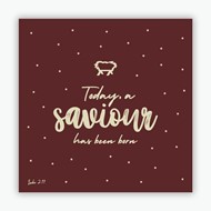 Saviour Has Been Born (red) Christmas Cards (pack of 10)