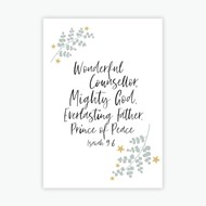 Wonderful Counsellor A6 Christmas Cards (pack of 10)