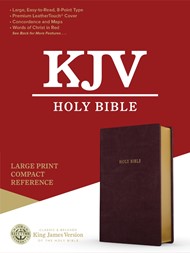 KJV Large Print Compact Reference Bible, Burgundy