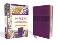 NRSV Personal Size Large Print Bible with Apocrypha, Purple