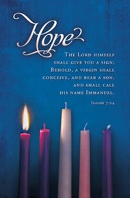 Hope Advent Candles Bulletin (100 pack)