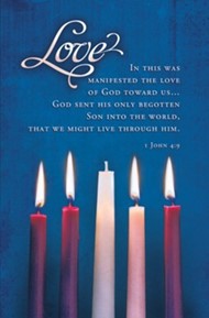 Love Advent Candles Bulletin (100 pack)