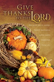 Give Thanks to the Lord Thanksgiving Bulletin (pack of 100)