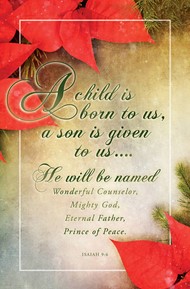 A Child is Born to Us Christmas Bulletin (pack of 100)