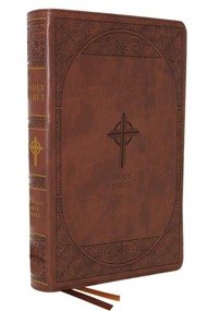 NABRE Catholic Bible, Large Print, Brown, Indexed