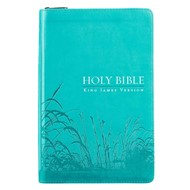 KJV Gift Bible, Turquoise, Thumb Indexed