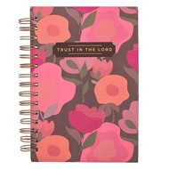 Trust in the Lord Pink Flowers Wirebound Journal
