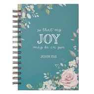 Joy May Be in You Large Wirebound Journal