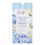 Special Days Calendar Blue