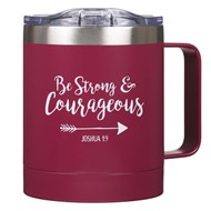 Be Strong Stainless Steel Camp Style Mug