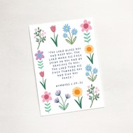 The Lord Bless You (Spring) - Mini Card