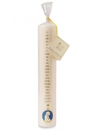 White Dated Advent Candle, Mother & Child (Individual)