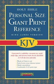KJV Personal Size Giant Print Reference Bible, Black, Bonded