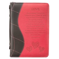 1 Corinthians 13 Pink Bible Case, Extra Large