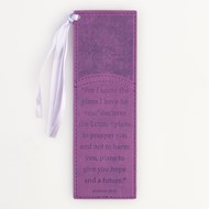 Jeremiah 29:11 Purple LuxLeather Bookmark